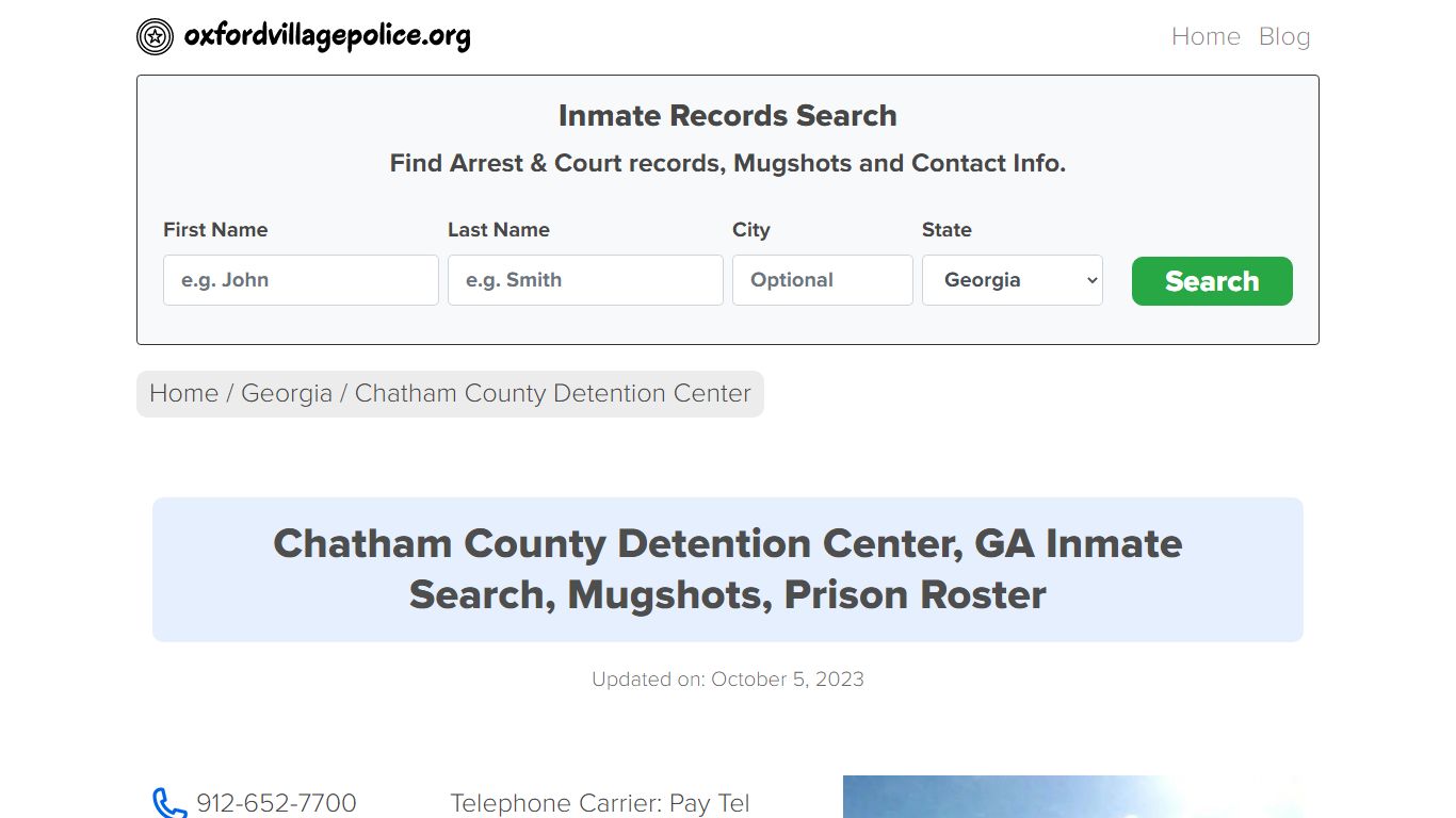 Chatham County Detention Center, GA Inmate Search, Mugshots, Prison ...